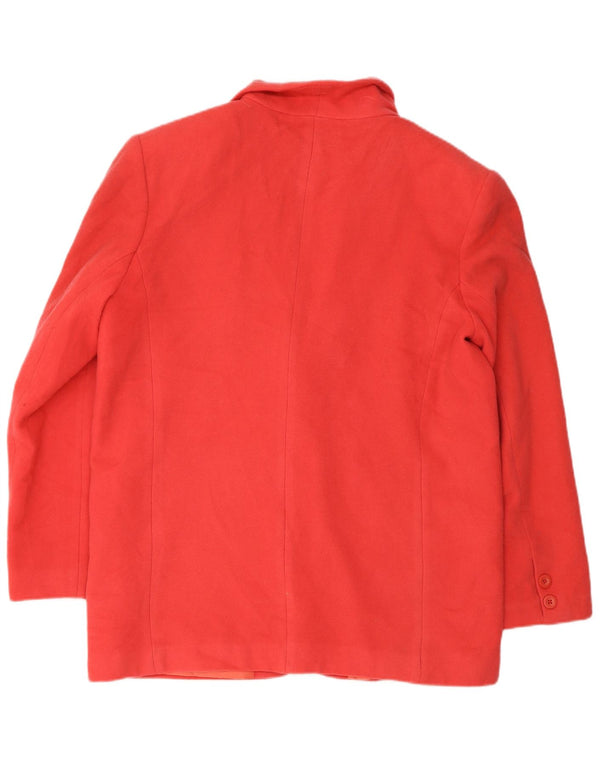 Vintage mujer 2 botones Blazer chaqueta IT 48 XL lana roja