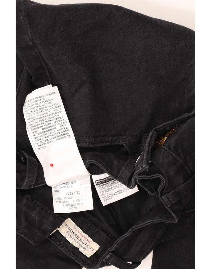 Levi's Mujer 715 Vaqueros Bootcut W26 L32 Algodón Negro