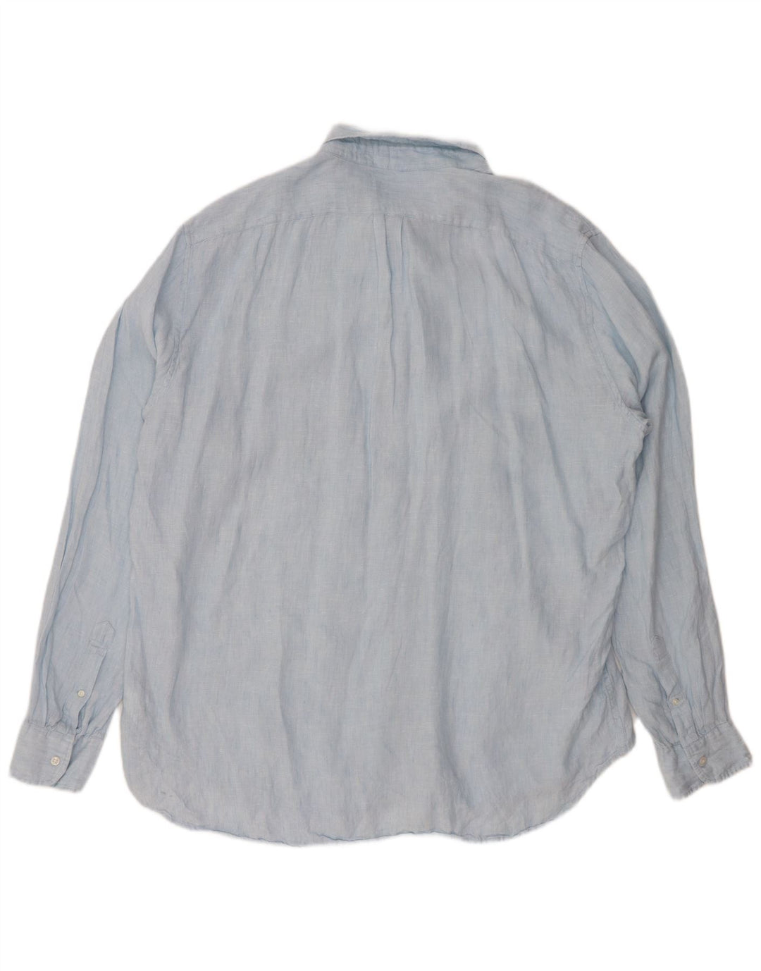 J. CREW Camisa alta de corte clásico para hombre 2XL Lino azul