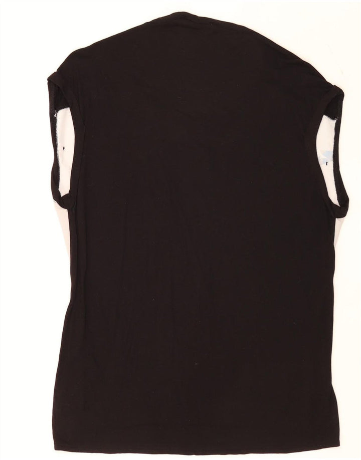 Oasis Blusa sin mangas para mujer UK 40 Medium Black Colourblock Viscosa