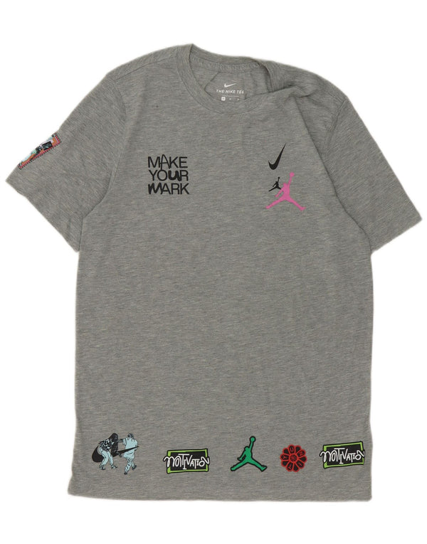 Camiseta Nike Dri Fit Graphic para hombre Poliéster gris medio