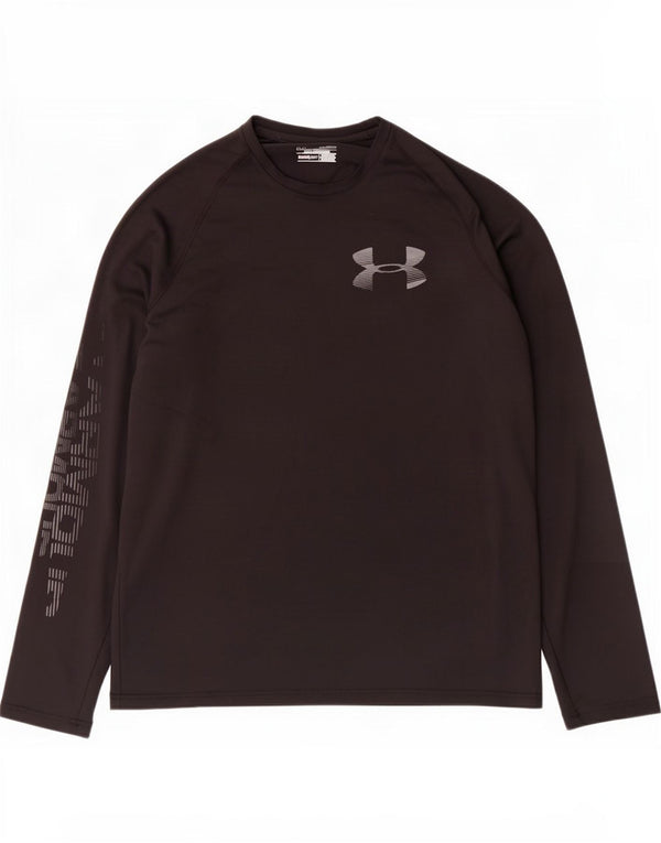 Under Armour Hombre Heat Gear Graphic Top manga larga Poliéster negro mediano