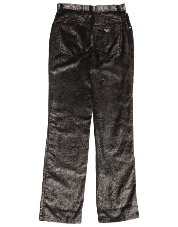 ARMANI Pantalón Casual Recto Mujer W29 L34 Algodón Negro