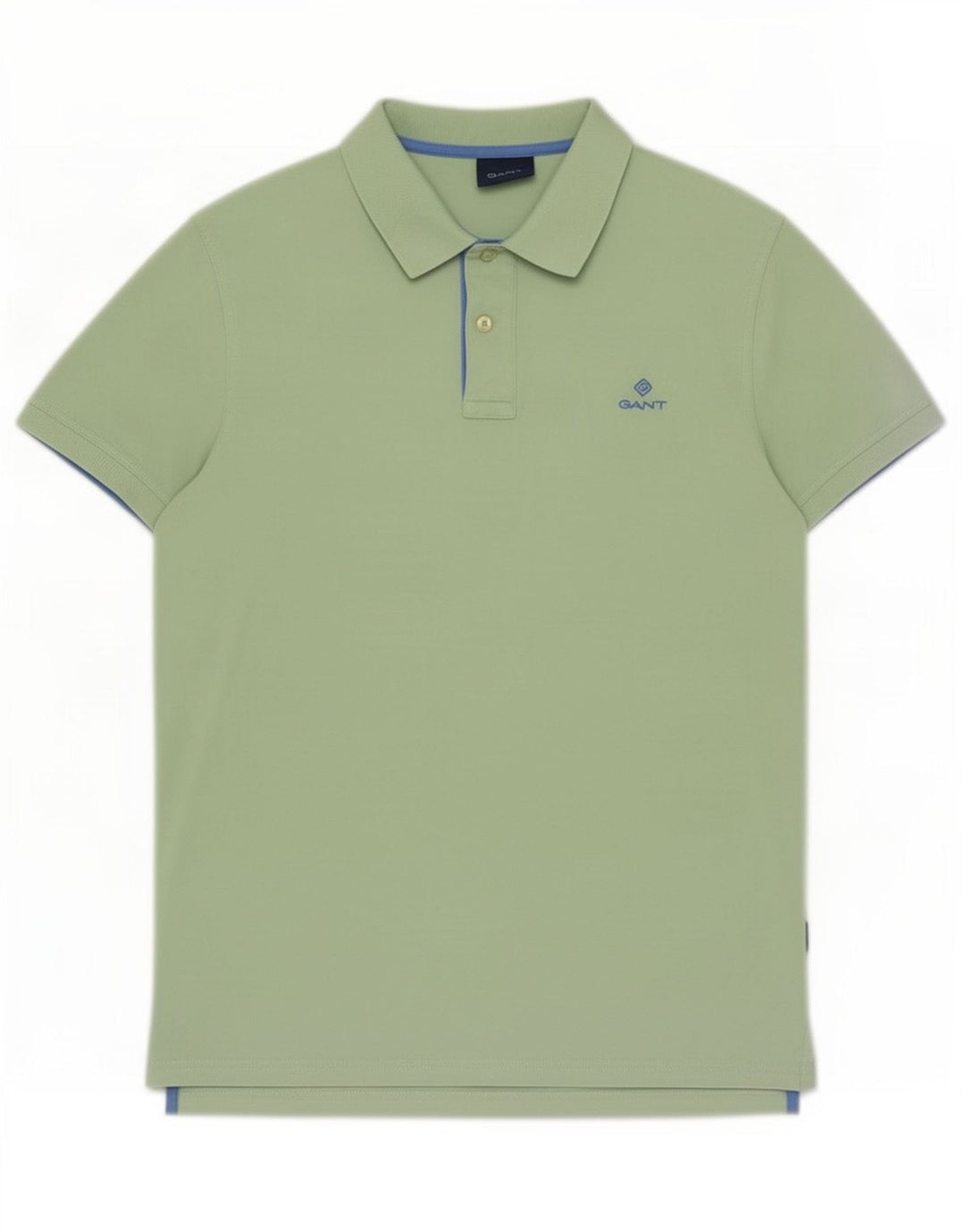 Gant Polo Hombre Verde Medio Algodón