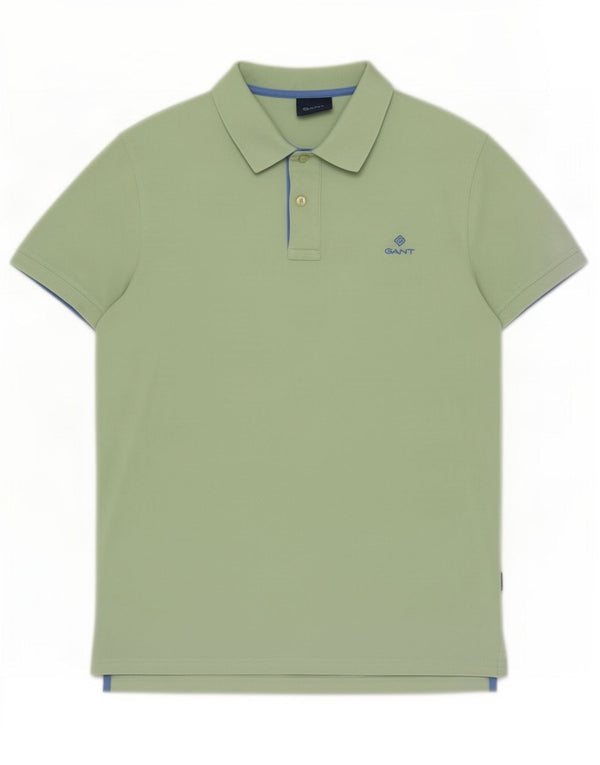 Gant Polo Hombre Verde Medio Algodón