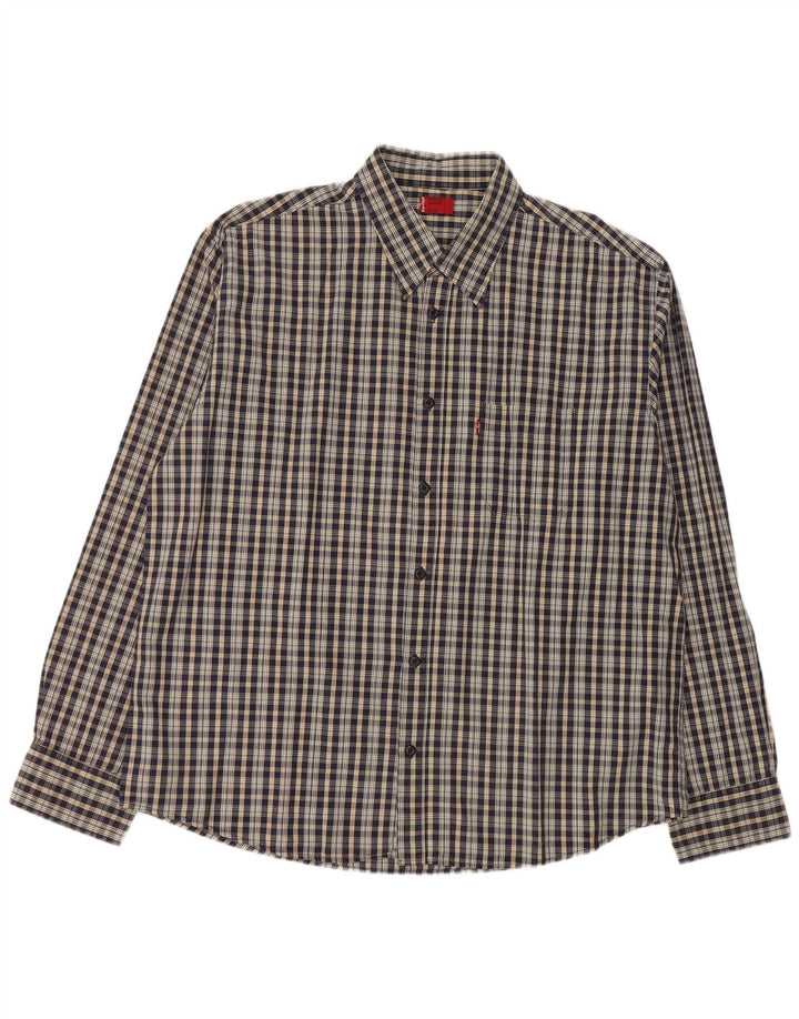 Camisa LEVI'S Hombre XL Azul Marino Cuadros Poliéster