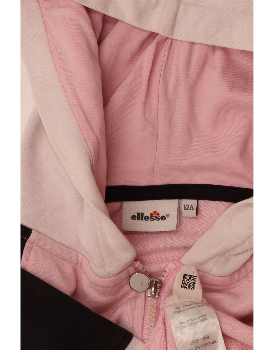 ELLESSE Sudadera con capucha y cremallera para niña 11-12 años Color rosa