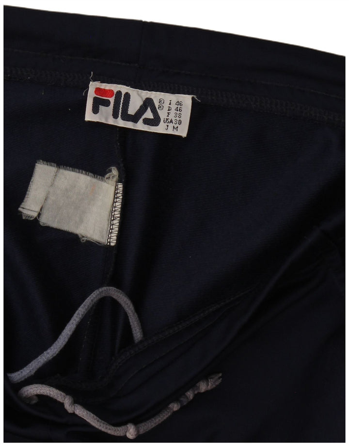 Fila Pantalones de chándal para mujer IT 46 Large Azul marino Colorblock