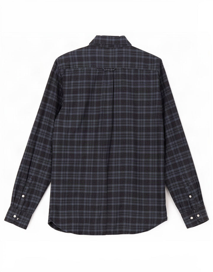 Superdry Camisa De Franela De Algodón A Cuadros Azul Marino Mediano