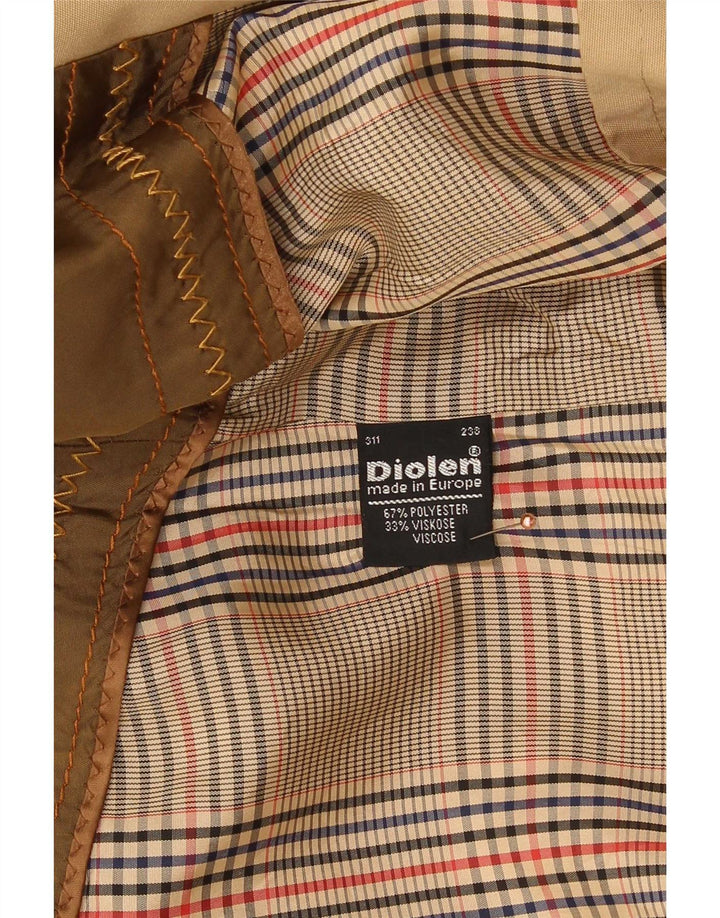 Diolen Gabardina con capucha para hombre UK 36 Small Beige Poliéster Clásico