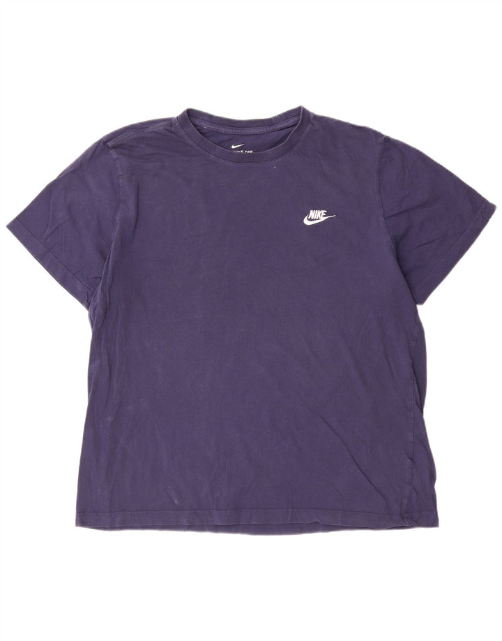 Camiseta Nike Hombre Top XL Azul Marino Algodón
