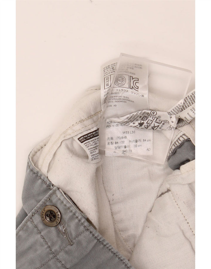 LEVI'S Pantalón chino recto para hombre W33 L30 Algodón gris