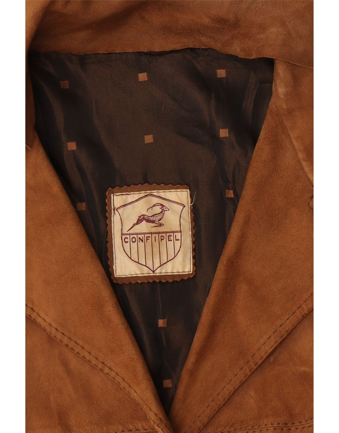 VINTAGE Chaqueta Blazer de ante de 3 botones para mujer Reino Unido 16 Marrón grande