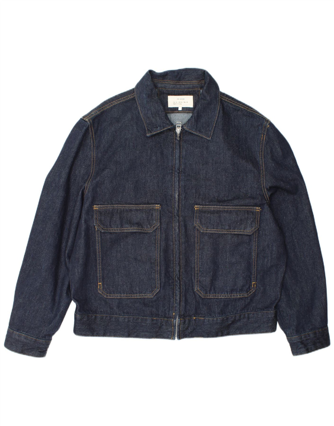 Zara Chaqueta Vaquera Hombre UK 42 XL Azul Marino Poliéster