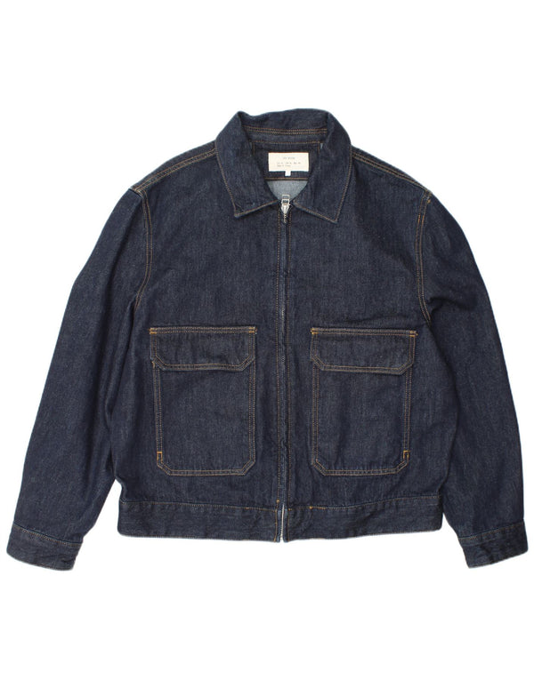 Zara Chaqueta Vaquera Hombre UK 42 XL Azul Marino Poliéster
