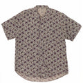 Camisa De Manga Corta Benetton Hombre Small Blanco Paisley Viscosa