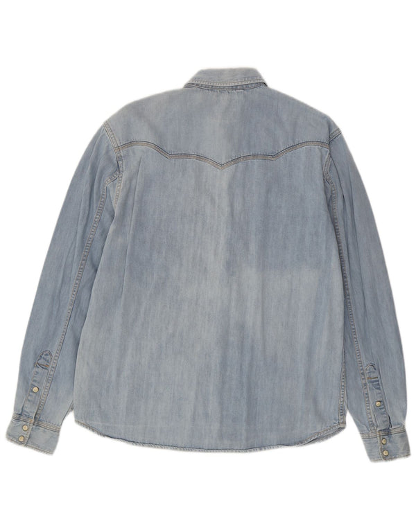 WRANGLER Camisa vaquera casual para hombre Algodón azul pequeño