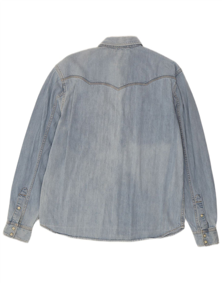 WRANGLER Camisa vaquera casual para hombre Algodón azul pequeño