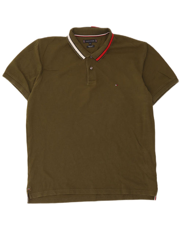 Tommy Hilfiger Polo Regular Fit para Hombre 2XL Algodón Caqui