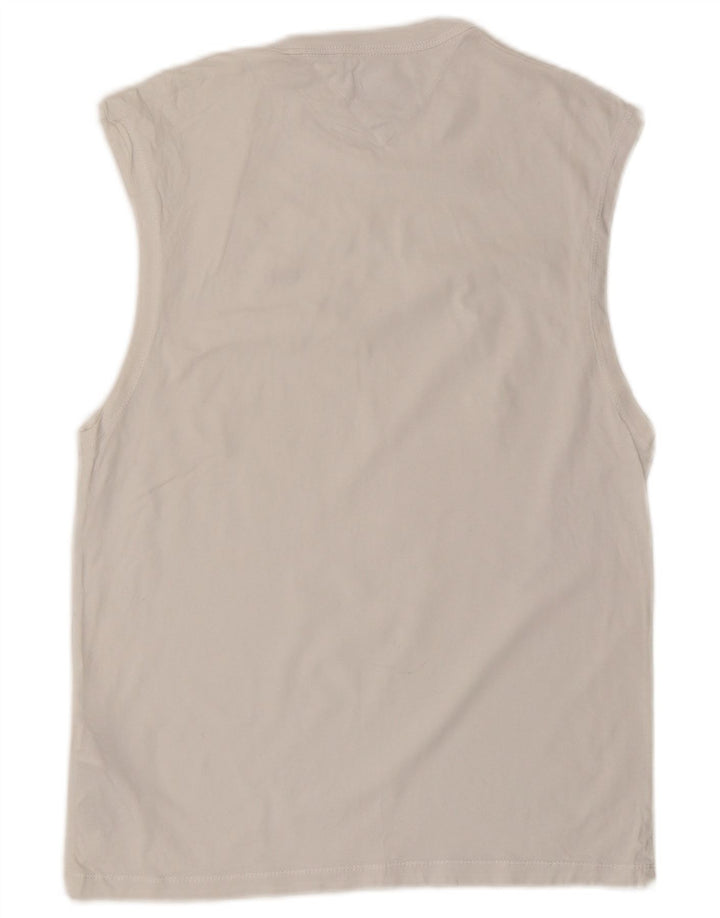Tommy Hilfiger Camiseta sin mangas para hombre XS Algodón blanco