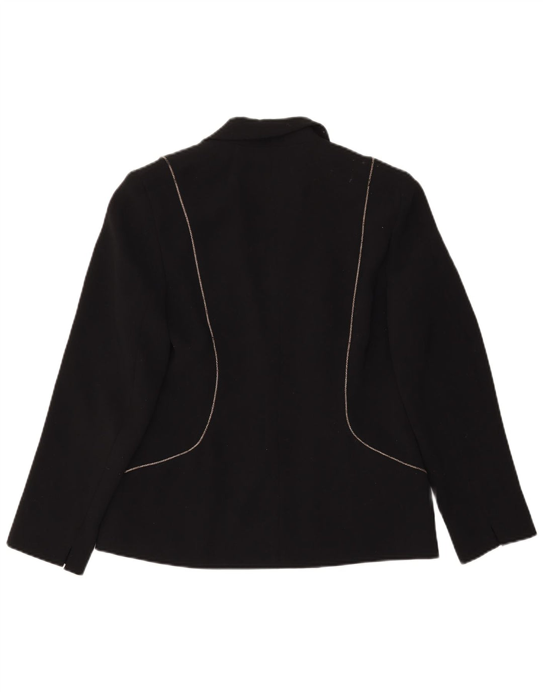 Jacques Vert Chaqueta tipo blazer de 2 botones para mujer UK 10 Small Poliéster negro