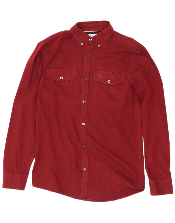 Camisa Penguin Hombre Pequeña Granate