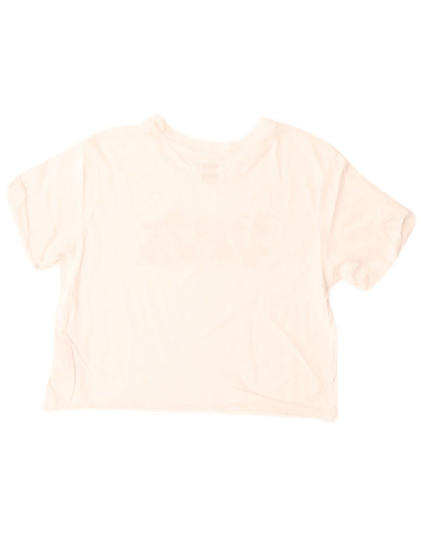 Vans Camiseta corta gráfica para mujer Top UK 10 Small White Cotton