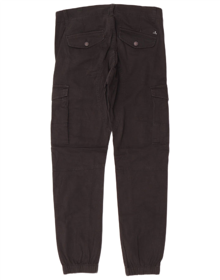 JACK & JONES Pantalones cargo Paul Tapered para hombre W31 L32 Clásico de algodón negro