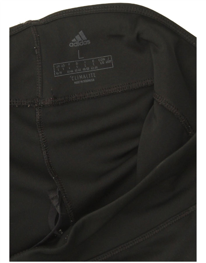 Adidas Mujer Climalite Capri Leggings UK 16/18 Grande Negro Poliéster