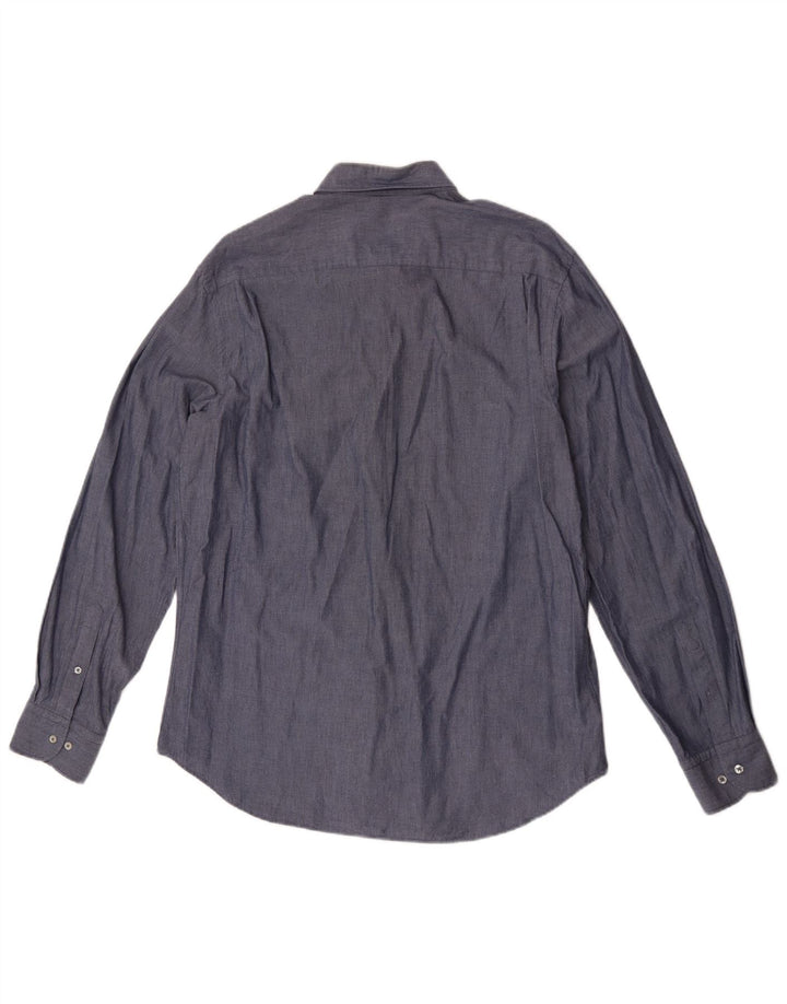 Camisa Massimo Dutti Hombre Grande Gris Algodón