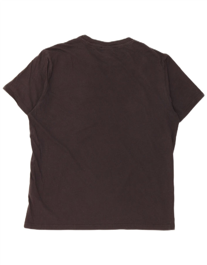 CHAMPION Camiseta gráfica para hombre Top mediano de algodón negro
