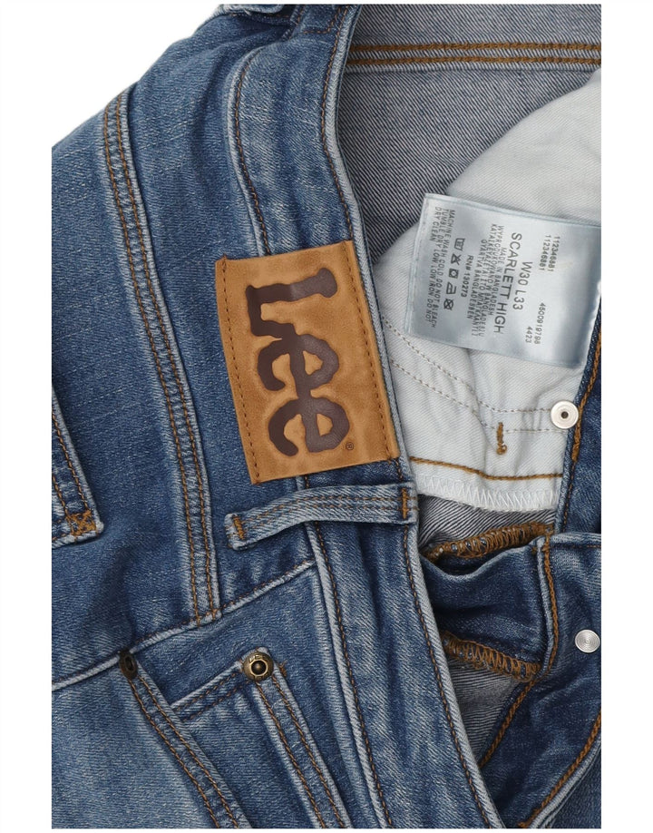 Vaqueros pitillo altos Scarlett para mujer LEE W30 L31 Algodón azul