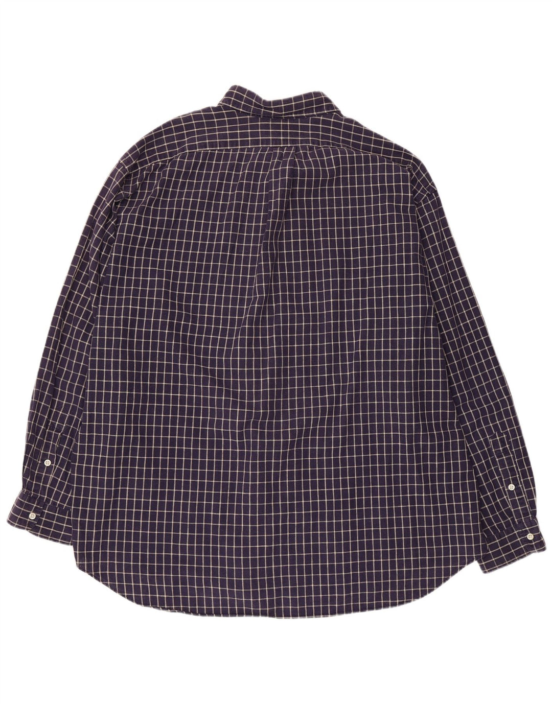 POLO RALPH LAUREN Camisa Blaire para hombre 2XL Algodón a cuadros azul marino