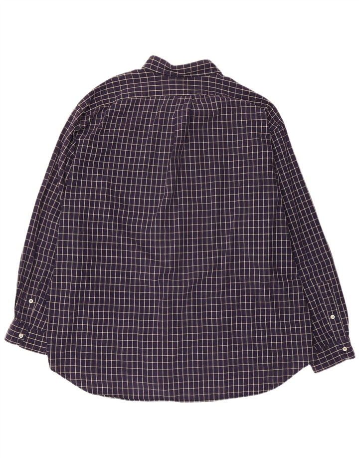 POLO RALPH LAUREN Camisa Blaire para hombre 2XL Algodón a cuadros azul marino