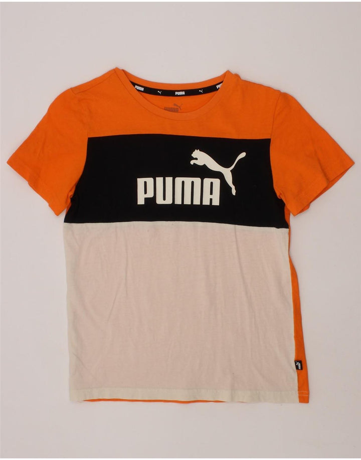 PUMA Boys Graphic T-Shirt Top 9-10 Years Multicoloured Colourblock Vintage Puma and Second-Hand Puma from Messina Hembry 