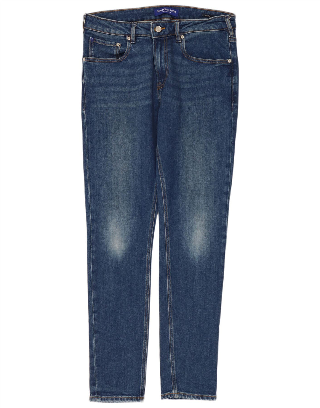 SCOTCH & SODA Vaqueros pitillo Amsterdam para hombre W32 L32 Algodón azul