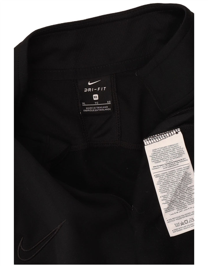 Nike Dri Fit - Chándal con cremallera y cuello para hombre, talla XL, poliéster negro