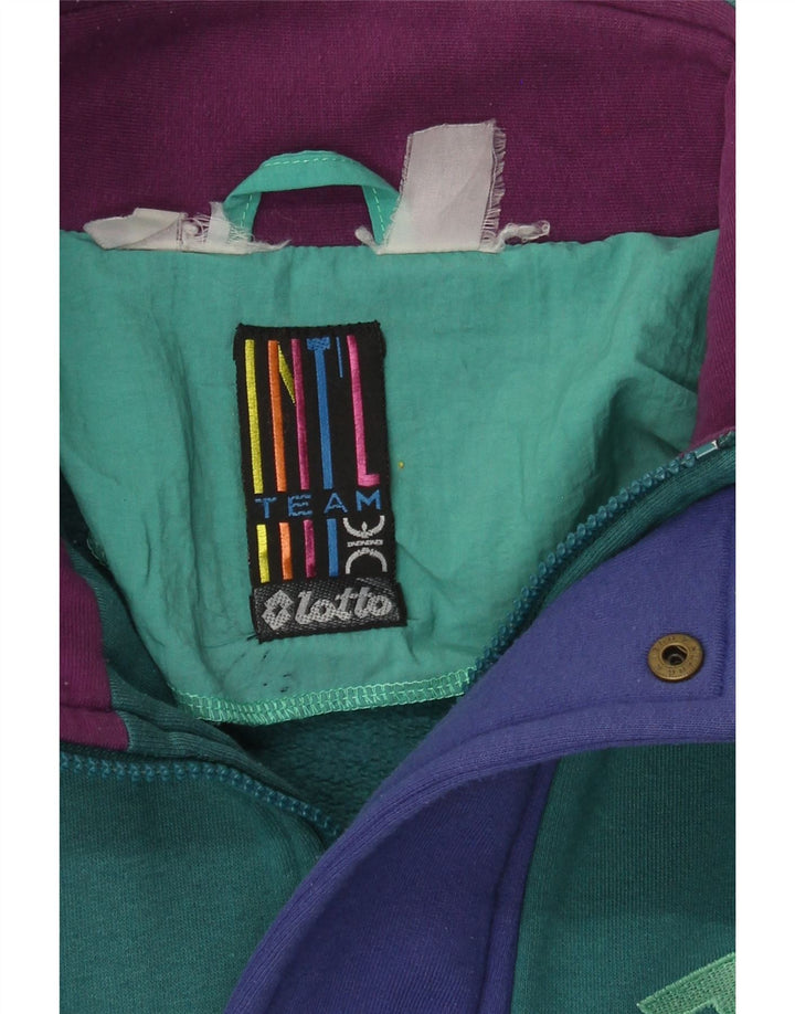 Lotto Hombre Chándal Top Chaqueta XL Verde Colorblock