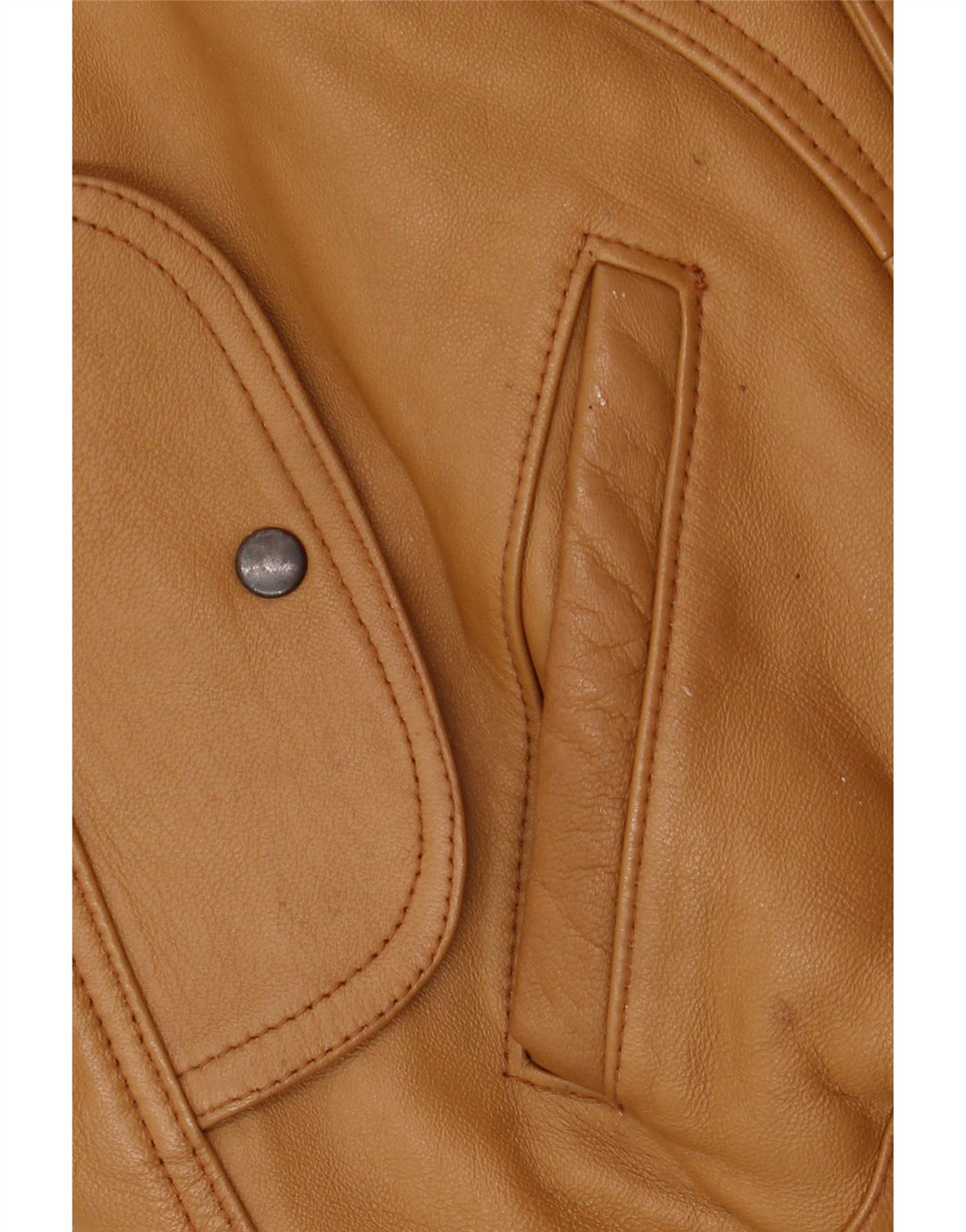 Pointers Chaqueta de cuero holgada para hombre UK 38 Cuero marrón medio