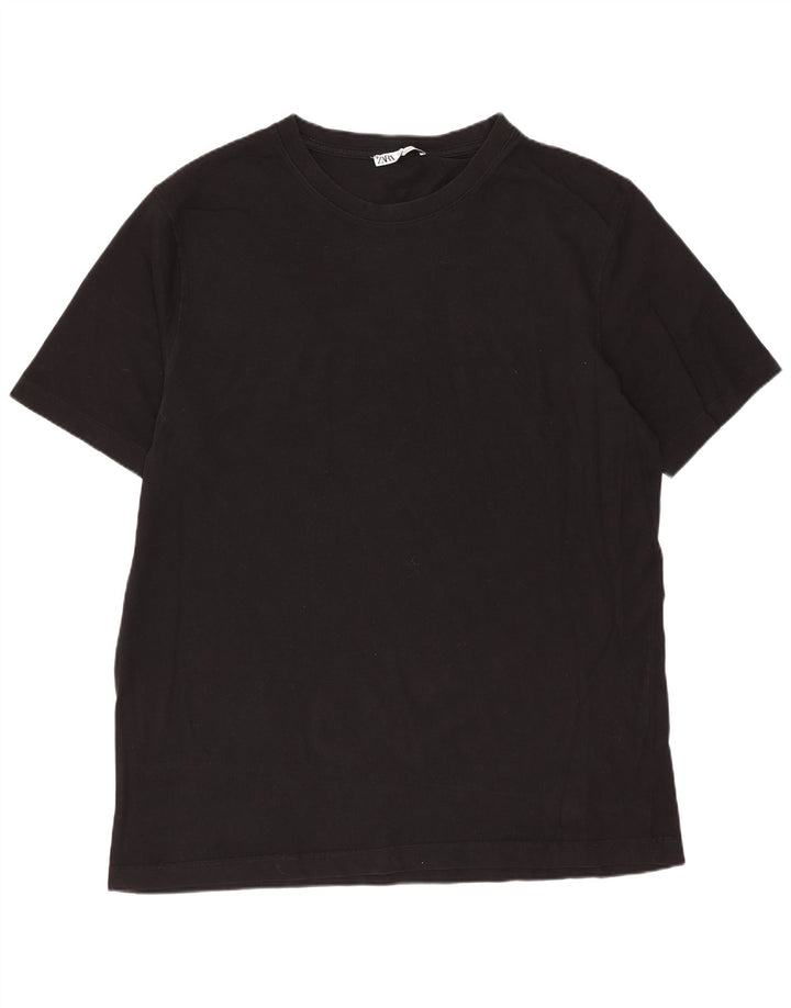 ZARA Hombre Camiseta Top XL Algodón Negro