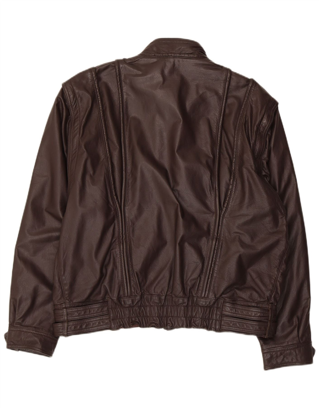 Vintage hombres bombardero chaqueta de cuero EU 54 2XL cuero marrón