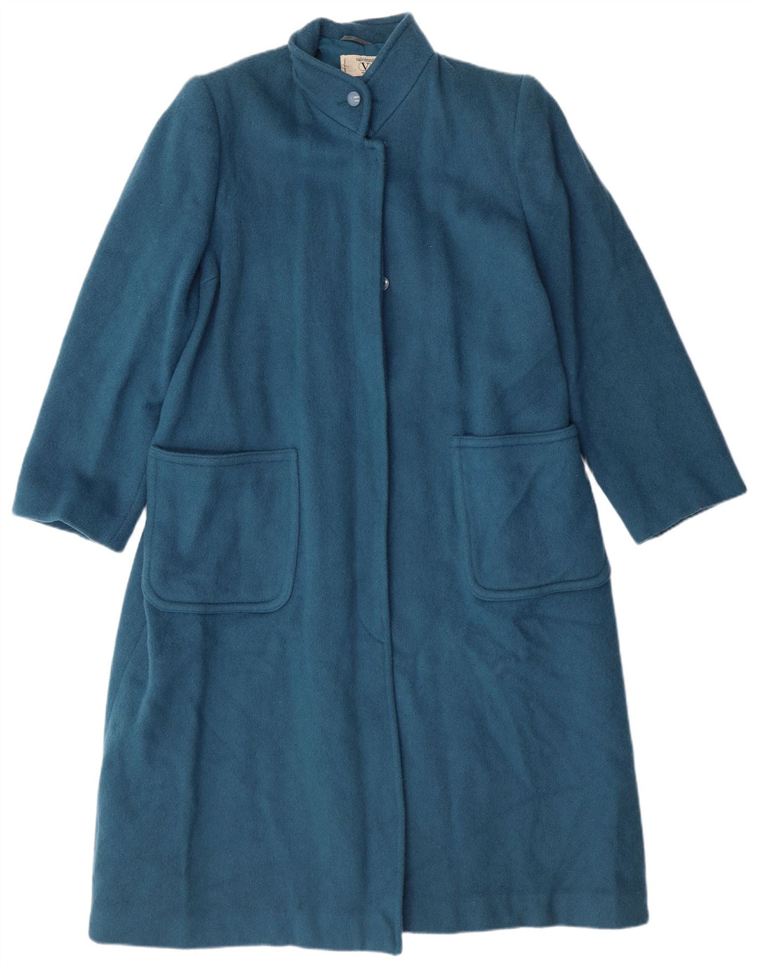 Valentino Mujer Miss V Abrigo IT 44 Clásico De Lana Azul Medio