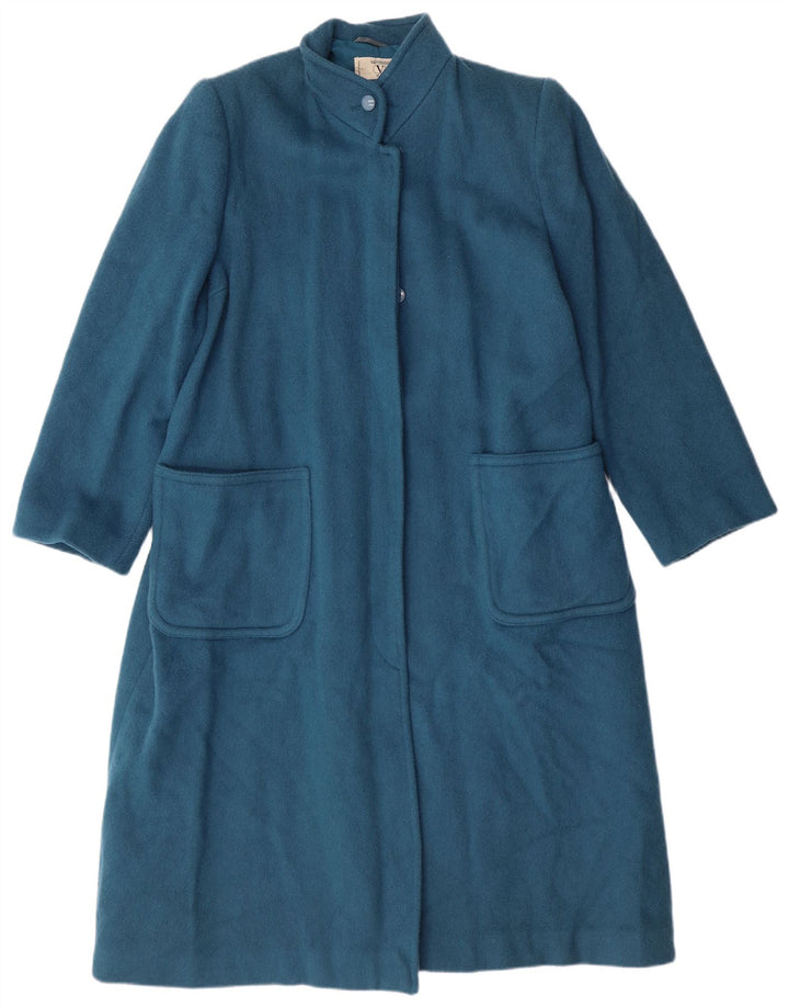 Valentino Mujer Miss V Abrigo IT 44 Clásico De Lana Azul Medio