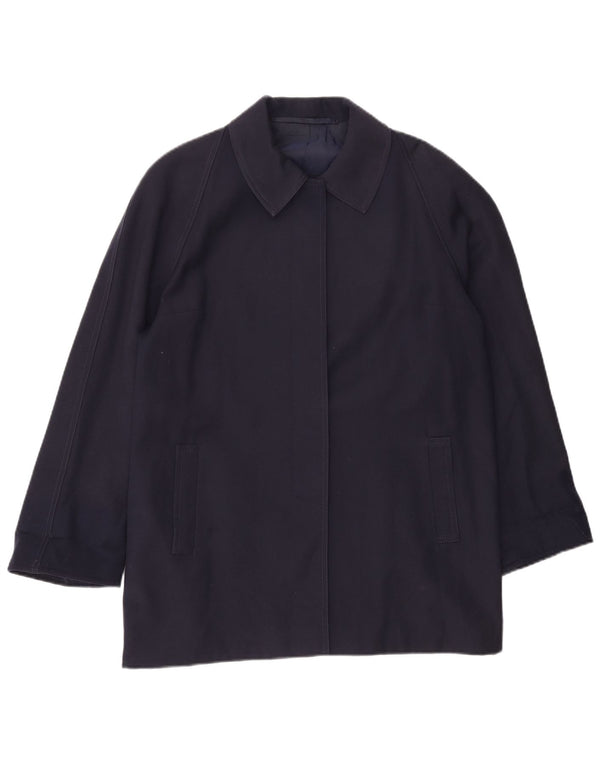 Vintage mujer abrigo Reino Unido 18 XL azul marino