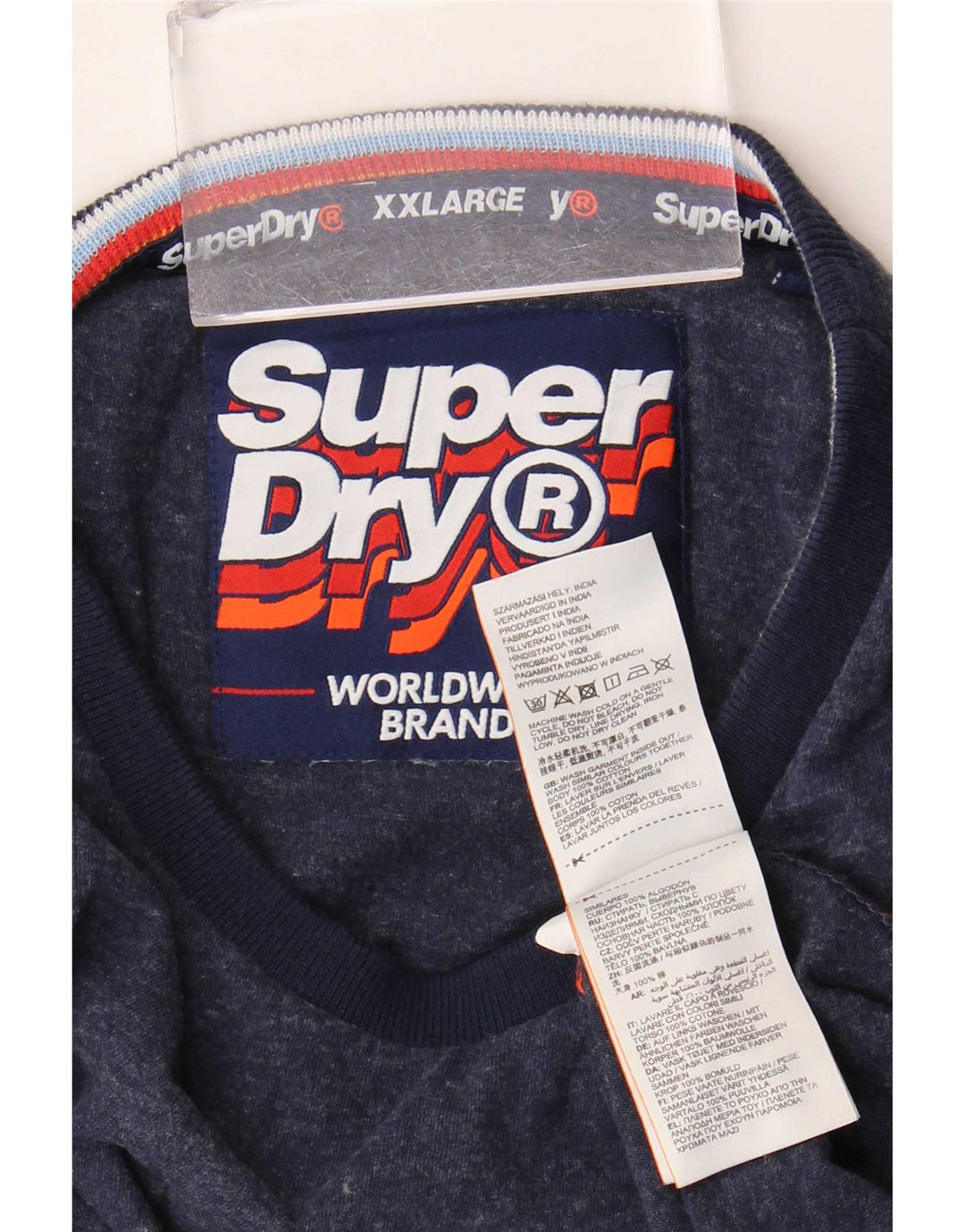 Superdry Camiseta para hombre Top 2XL Algodón azul