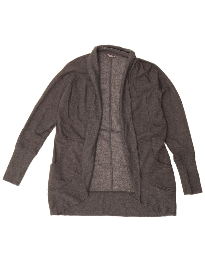 Eddie Bauer Suéter tipo cárdigan abierto de gran tamaño para mujer Reino Unido 10 Pequeño algodón gris