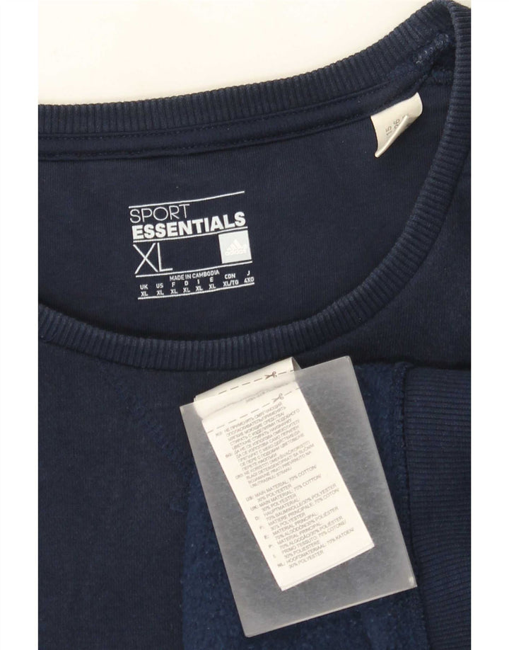 Adidas Hombre Sudadera Jumper XL Azul Marino Algodón