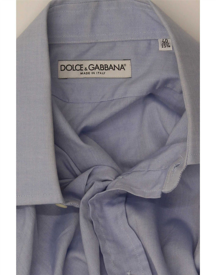 Camisa Dolce & Gabbana Hombre Talla 40 15 3/4 Azul Medio
