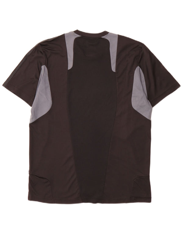 Adidas Hombre Camiseta Top Medium Negro Colorblock Poliéster Deportes