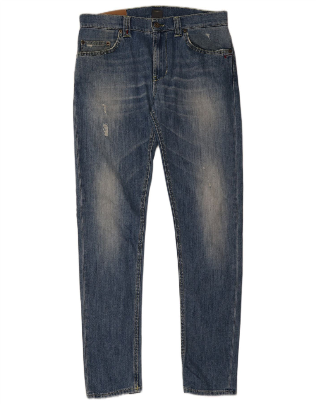 Dondup Vaqueros ajustados desgastados para hombre W33 L32 Algodón azul